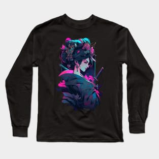 Geisha Samurai Long Sleeve T-Shirt